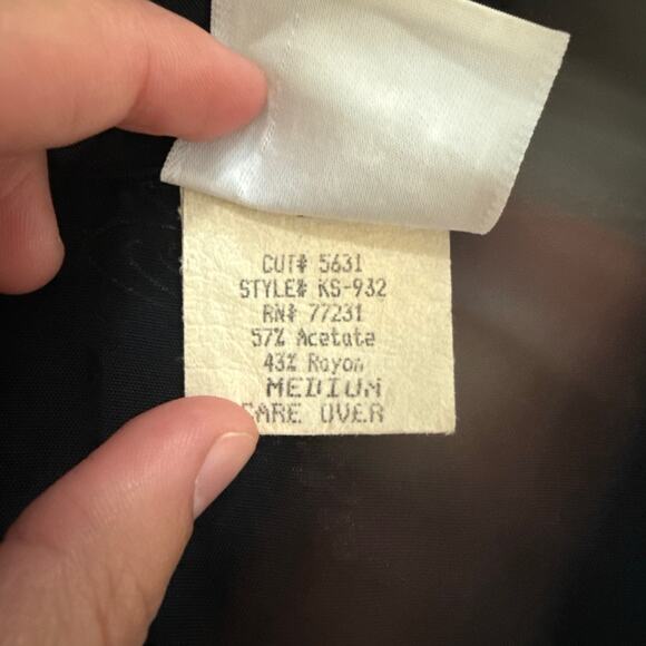 David Wayne Women's Vintage Black Floral Blazer Blouse Single Button Medium - Picture 6 of 6